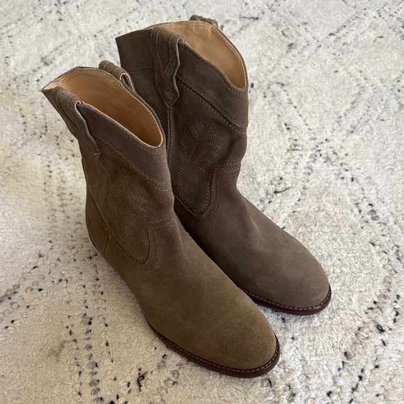 Frye Shoes - Frye Women's Suede Ankle Booties — Olive Brown